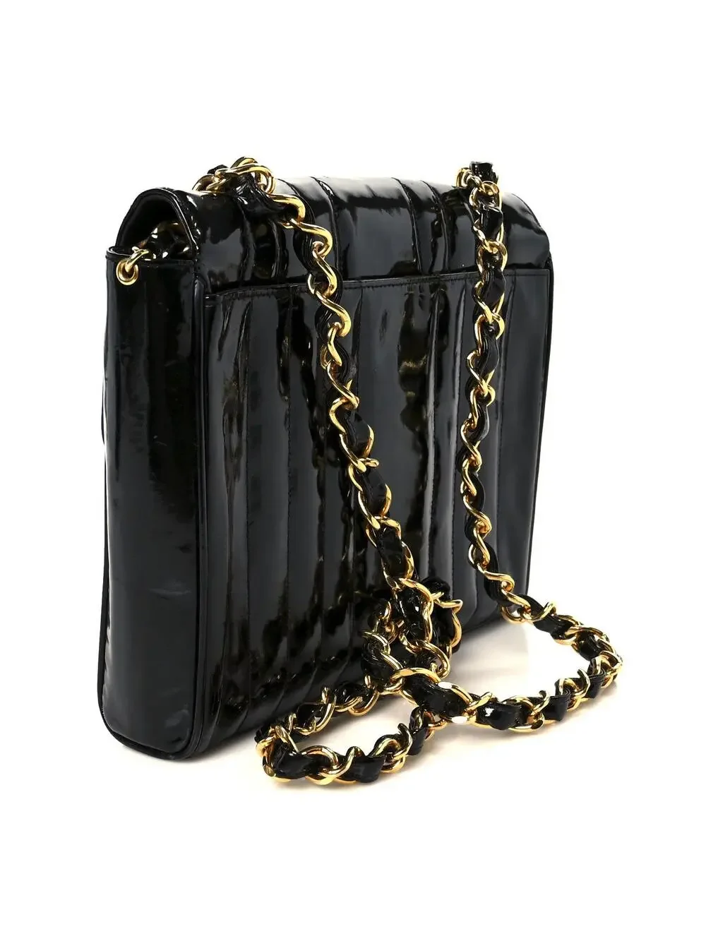 Chanel Patent Vertical Quilt Small Flap #291076C27B